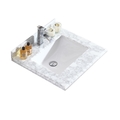 Laviva White Carrara Countertop, 24", Single Hole with Rectangle Sink 313SQ1H-24-WC